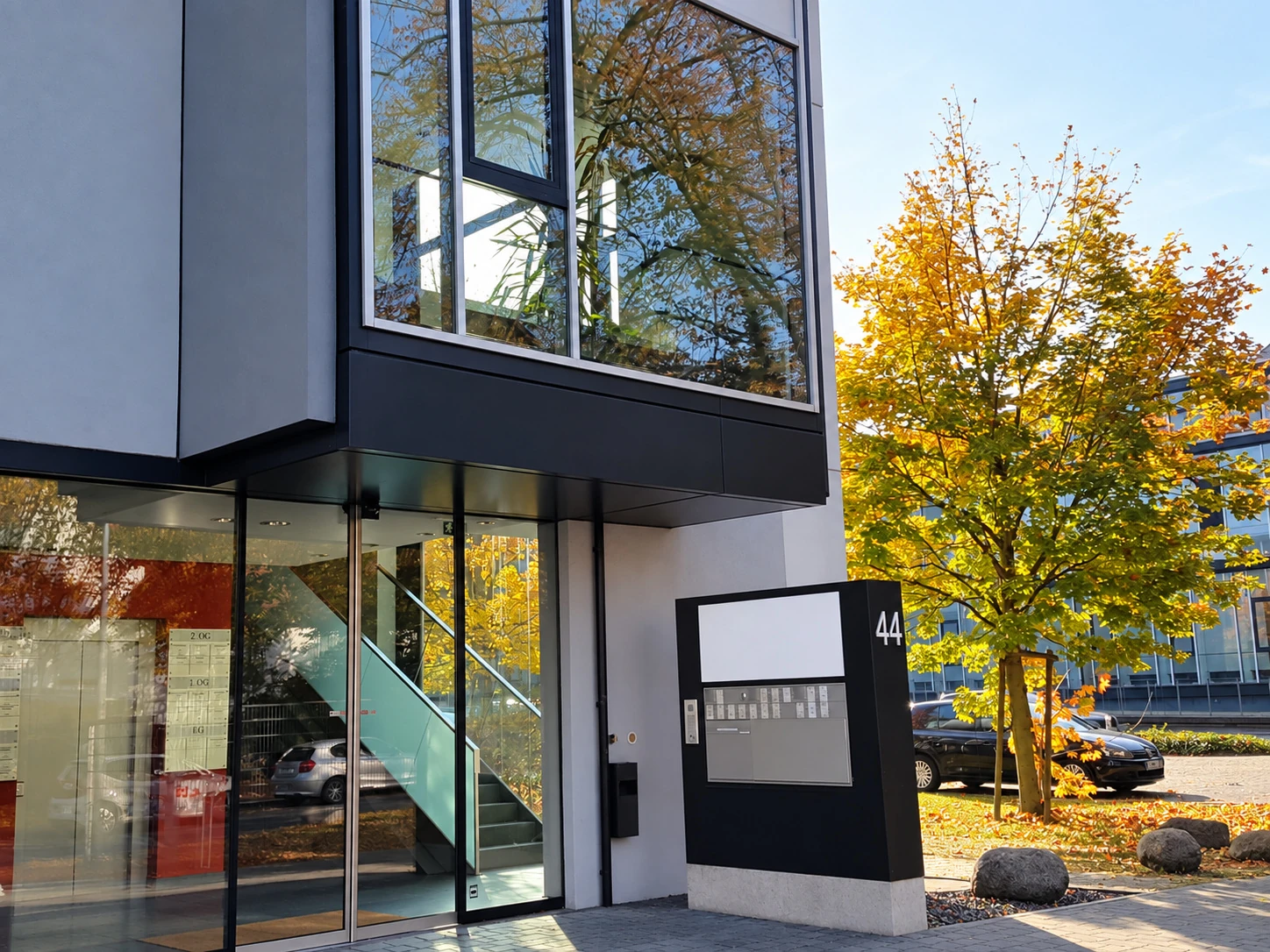 Außenansicht des Büros am Zeilweg in Frankfurt